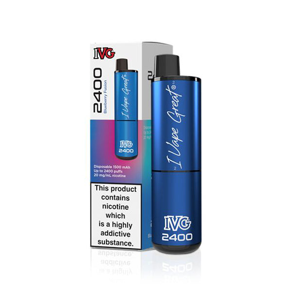 IVG 2400 Disposable Vape Device (Pack of 5) - Blueberry Fusion