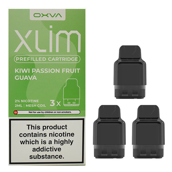 Oxva Xlim Prefilled Cartridge 3pack Kiwi Passion Fruit Guava