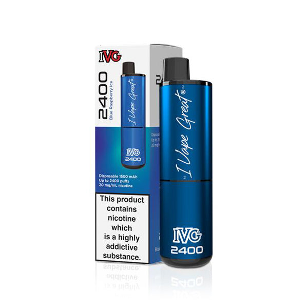 IVG 2400 Disposable Vape Device (Pack of 5) - Blue Raspberry Ice