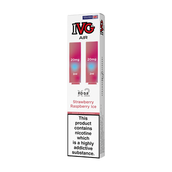 IVG Air Pods 2ml/2packs - Strawberry Raspberry Ice