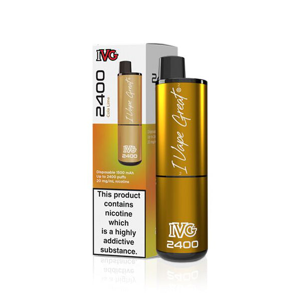 IVG 2400 Disposable Vape Device (Pack of 5) - Cola Lime
