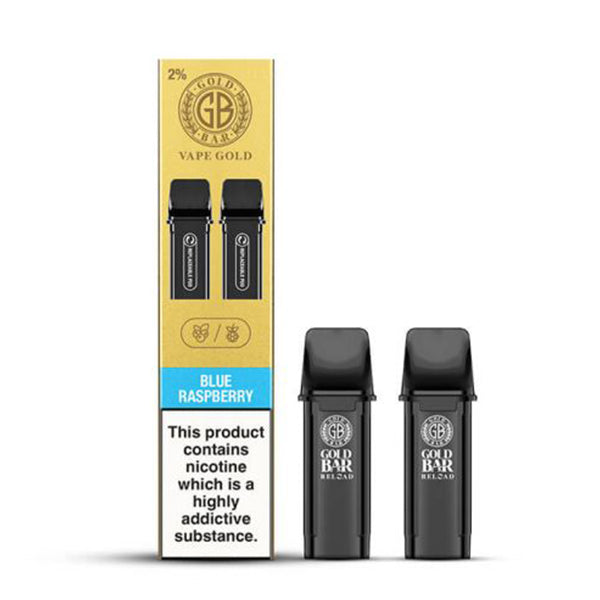 Gold Bar Reload Refill Prefilled Pods (2pk) - Blue Raspberry