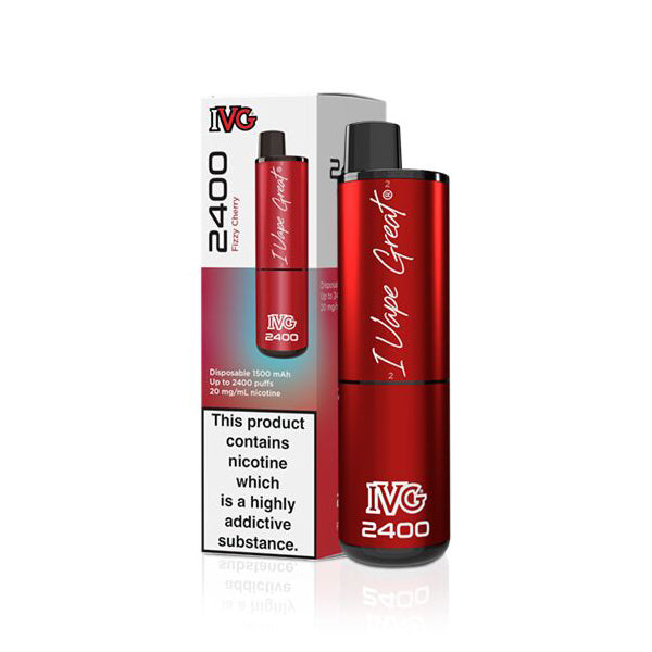 IVG 2400 Disposable Vape Device (Pack of 5) - Fizzy Cherry
