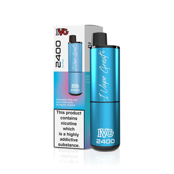 IVG 2400 Disposable Vape Device (Pack of 5) - Ice Blue (Ice Pop)