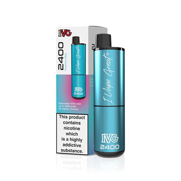 IVG 2400 Disposable Vape Device (Pack of 5) - Pro Blue (Professor Blue)