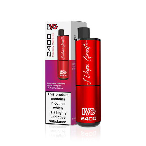 IVG 2400 Disposable Vape Device (Pack of 5) - Strawberry Watermelon