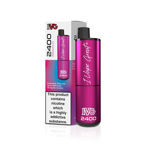 IVG 2400 Disposable Vape Device (Pack of 5) - Watermelon Ice