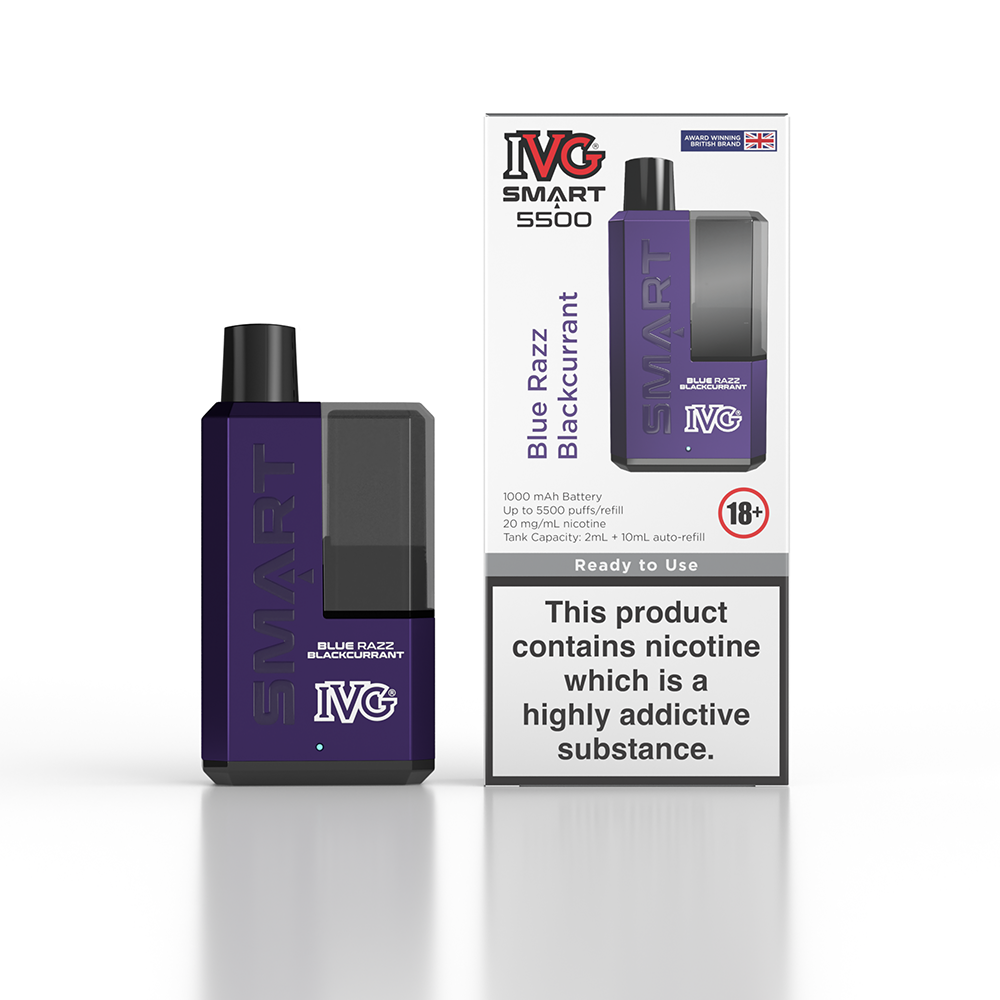 IVG Smart 5500 Disposable Vape Device - Blue Razz Blackcurrant