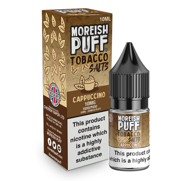 Cappuccino Tobacco Nic Salt by Moreish Puff 10ml