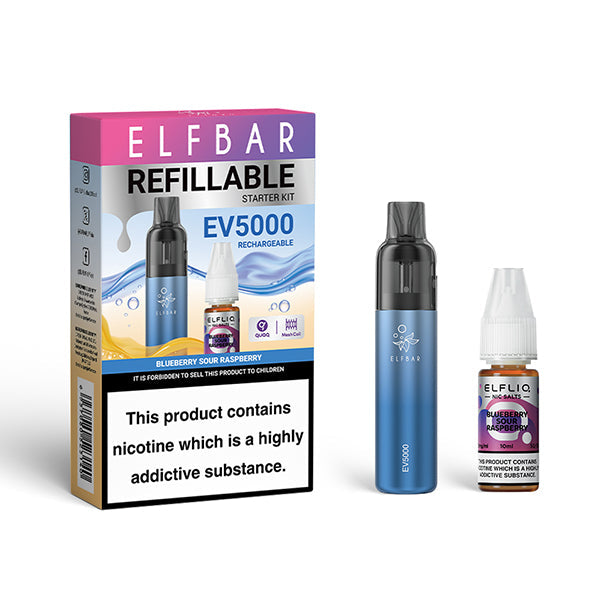 Elf Bar EV5000 Refillable Starter Kit - Blueberry Sour Raspberry