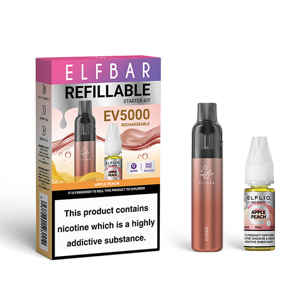 Elf Bar EV5000 Refillable Starter Kit - Apple Peach