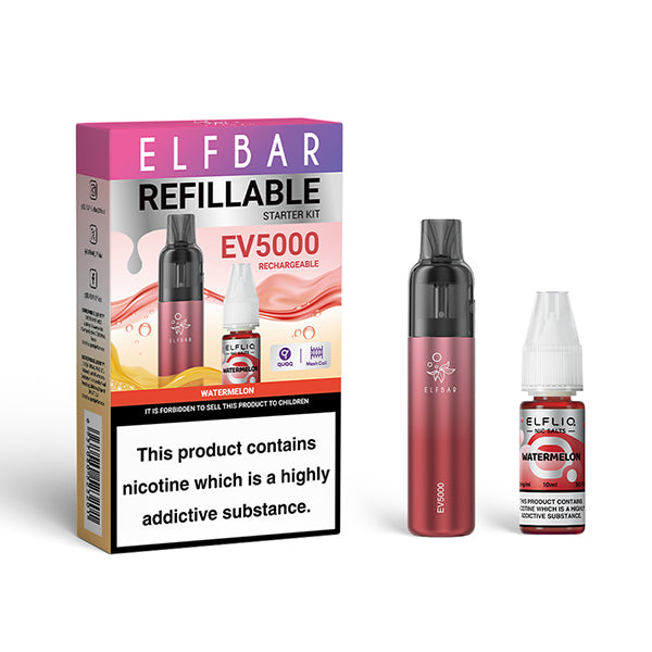 Elf Bar EV5000 Refillable Starter Kit - Watermelon