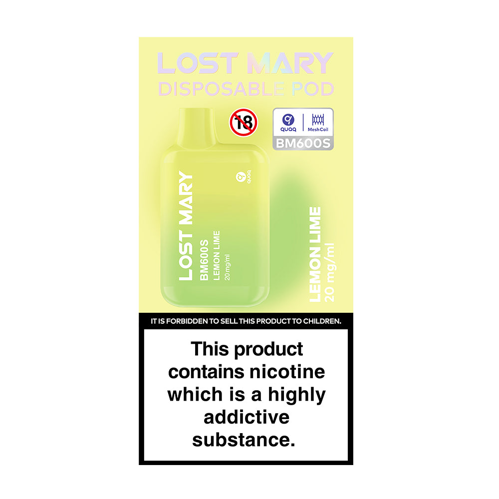 Lost Mary BM600S Disposable Vape Device - Lemon & Lime