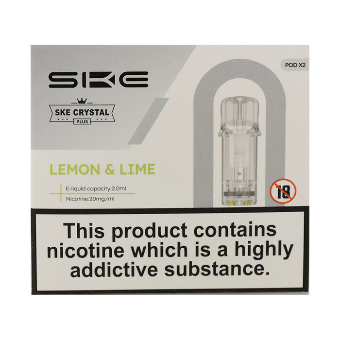 SKE Crystal Plus Prefilled Pods - Lemon Lime