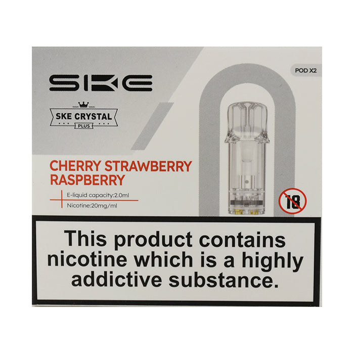 SKE Crystal Plus Prefilled Pods - Cherry Strawberry Raspberry