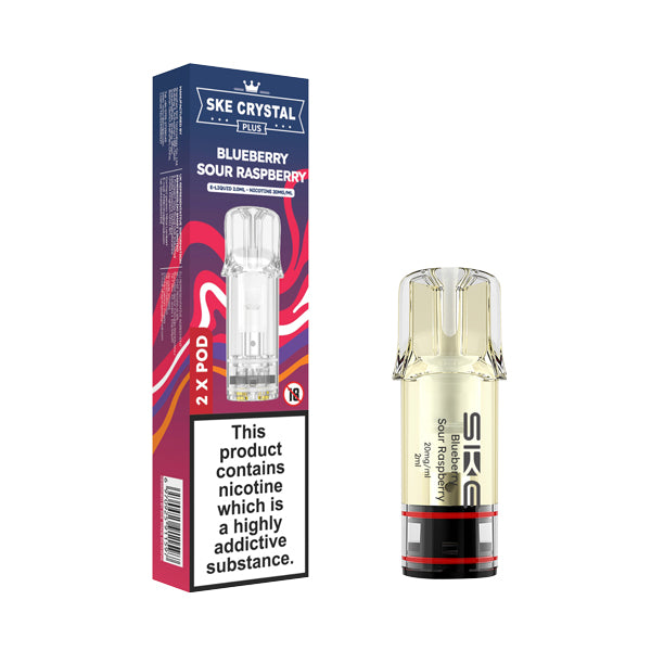 SKE Crystal Plus Prefilled Pods - Blueberry Sour Raspberry
