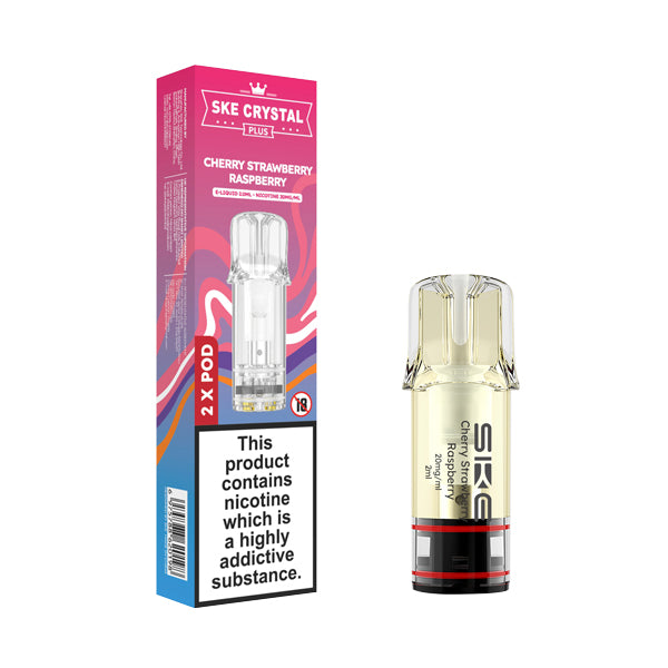 SKE Crystal Plus Prefilled Pods - Cherry Strawberry Raspberry