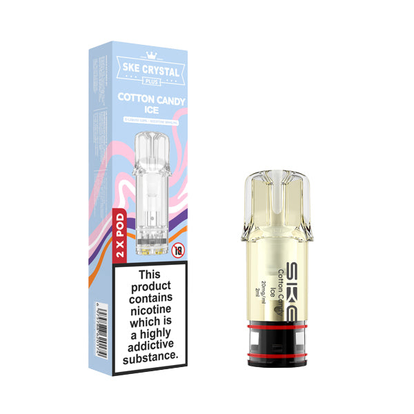 SKE Crystal Plus Prefilled Pods - Cotton Candy Bubblegum