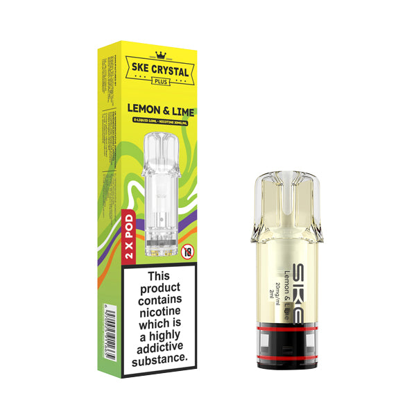 SKE Crystal Plus Prefilled Pods - Lemon & Lime