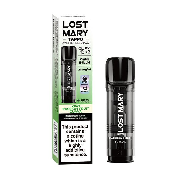 Lost Mary Tappo Prefilled Pods 2 Pack - Kiwi Passion Fruit Guava