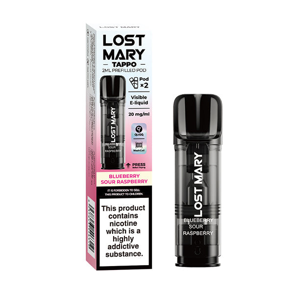 Lost Mary Tappo Prefilled Pods 2 Pack - Blueberry Sour Raspberry