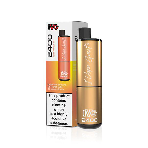 IVG 2400 Disposable Vape Device - Peach Mango Ice