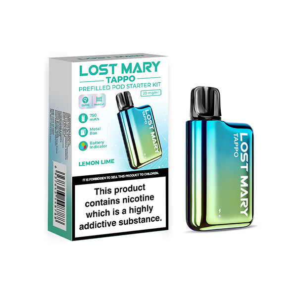 Lost Mary Tappo Pod Kit 20mg - Blue Green & Lemon and Lime