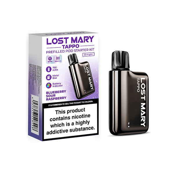 Lost Mary Tappo Pod Kit 20mg - Dark Bronze & Blue Sour Raspberry