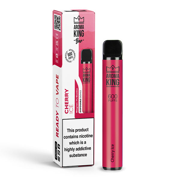 Aroma King Disposable Vape Device - Cherry Ice - 0mg