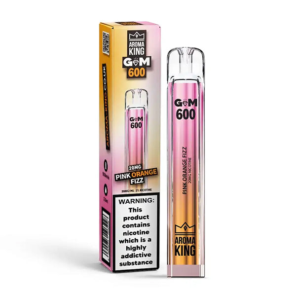 Aroma King Gem 600 Disposable Vape Device - Pink Orange Fizz
