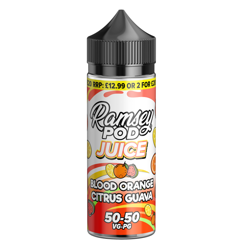 Ramsey Pod Juice Blood Orange Citrus Guava 0mg 100ml Short Fill E-Liquid