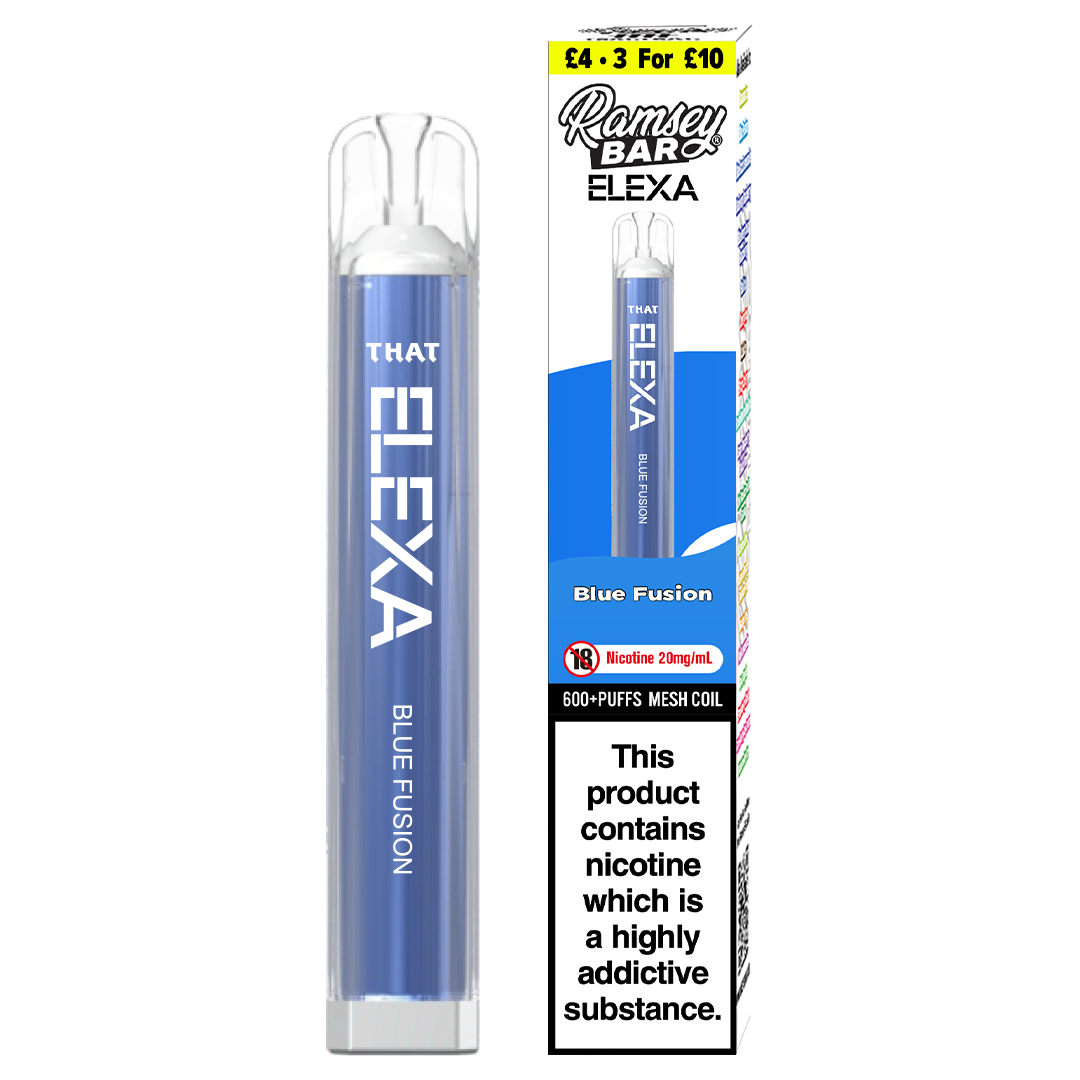 Ramsey Bar Elexa Disposable Vape Device 20mg - Blue Fusion