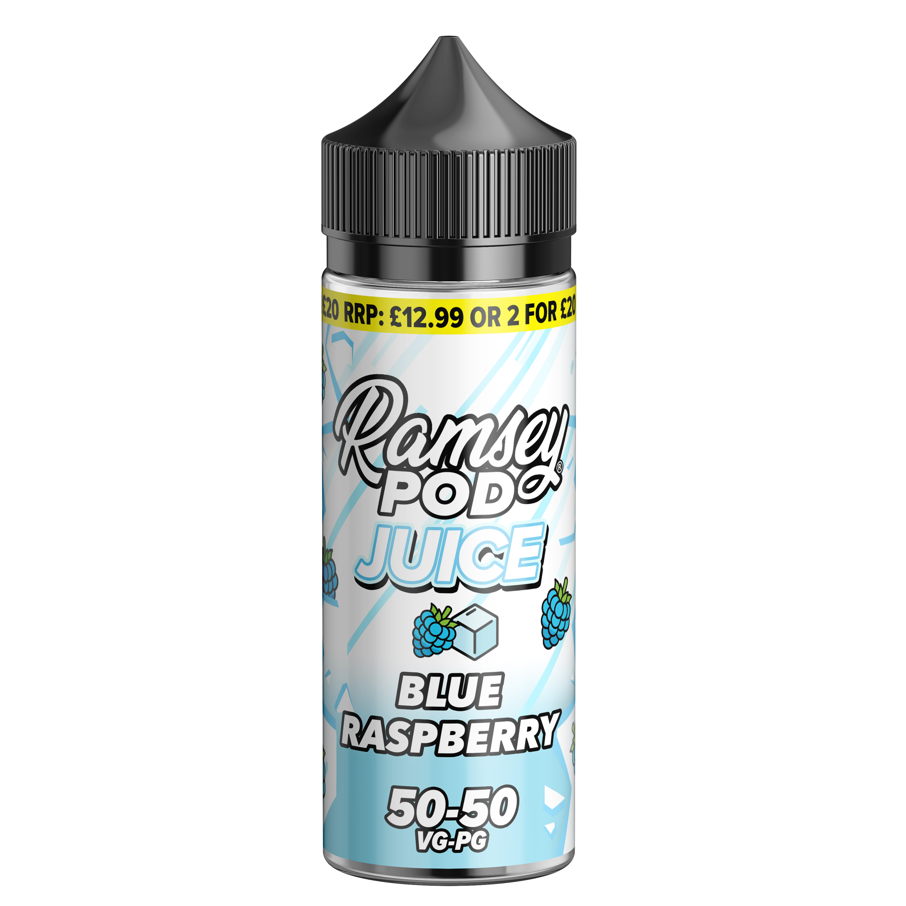 Ramsey Pod Juice Blue Raspberry Ice 0mg 100ml Short Fill E-Liquid