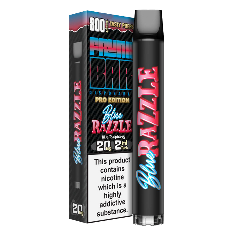 Frunk Bar Pro Blue Razzle Disposable Vape Device 20mg