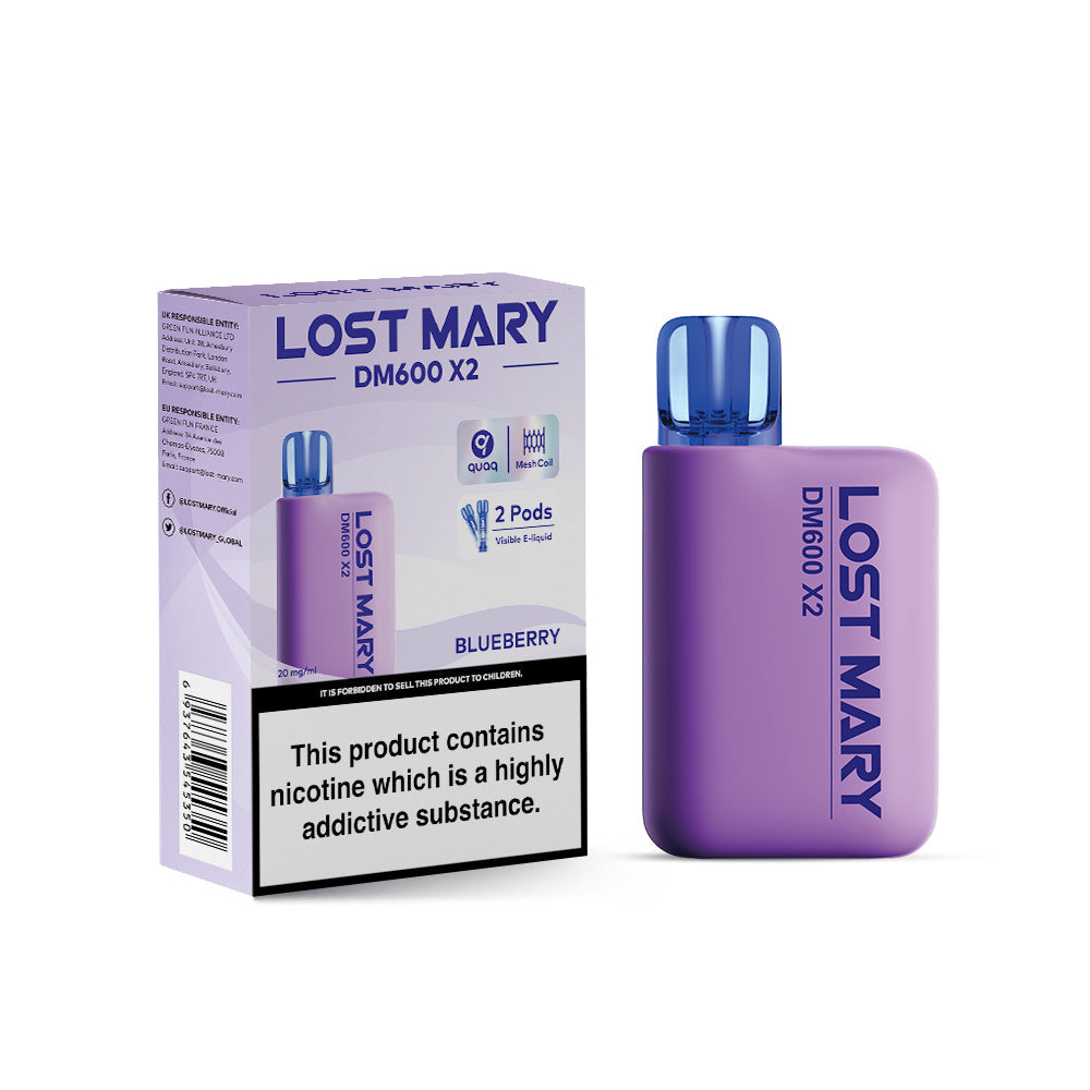 Lost Mary DM600 X2 Disposable Vape - Blueberry