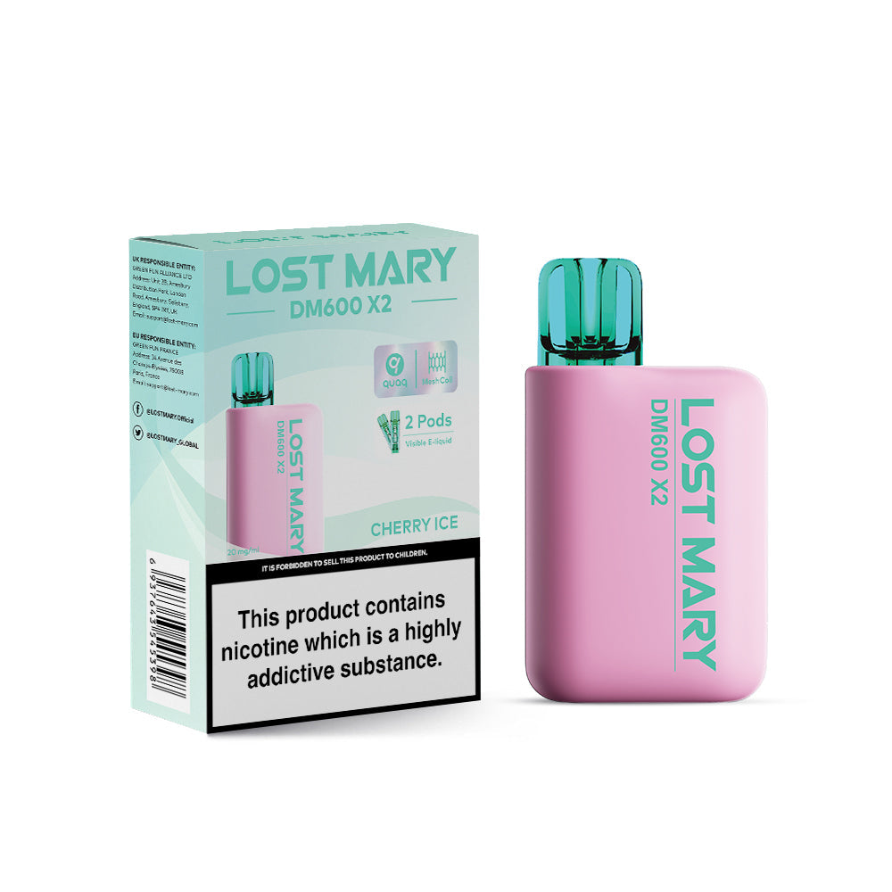 Lost Mary DM600 X2 Disposable Vape - Cherry Ice