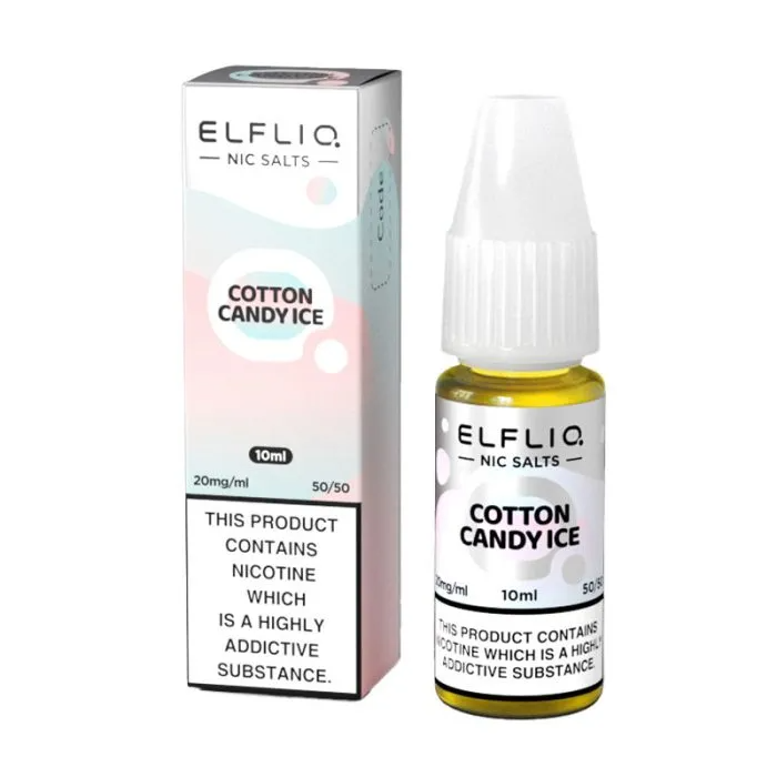 ELFLIQ Official Elf Bar Nic Salt 10ml Cotton Candy Ice 10mg