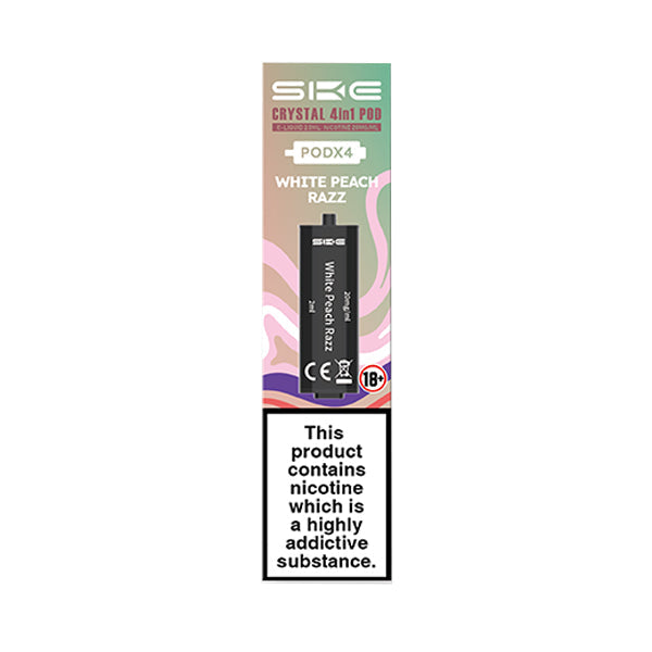 SKE Crystal 4in1 Prefilled Pods 2ml - White Peach Razz