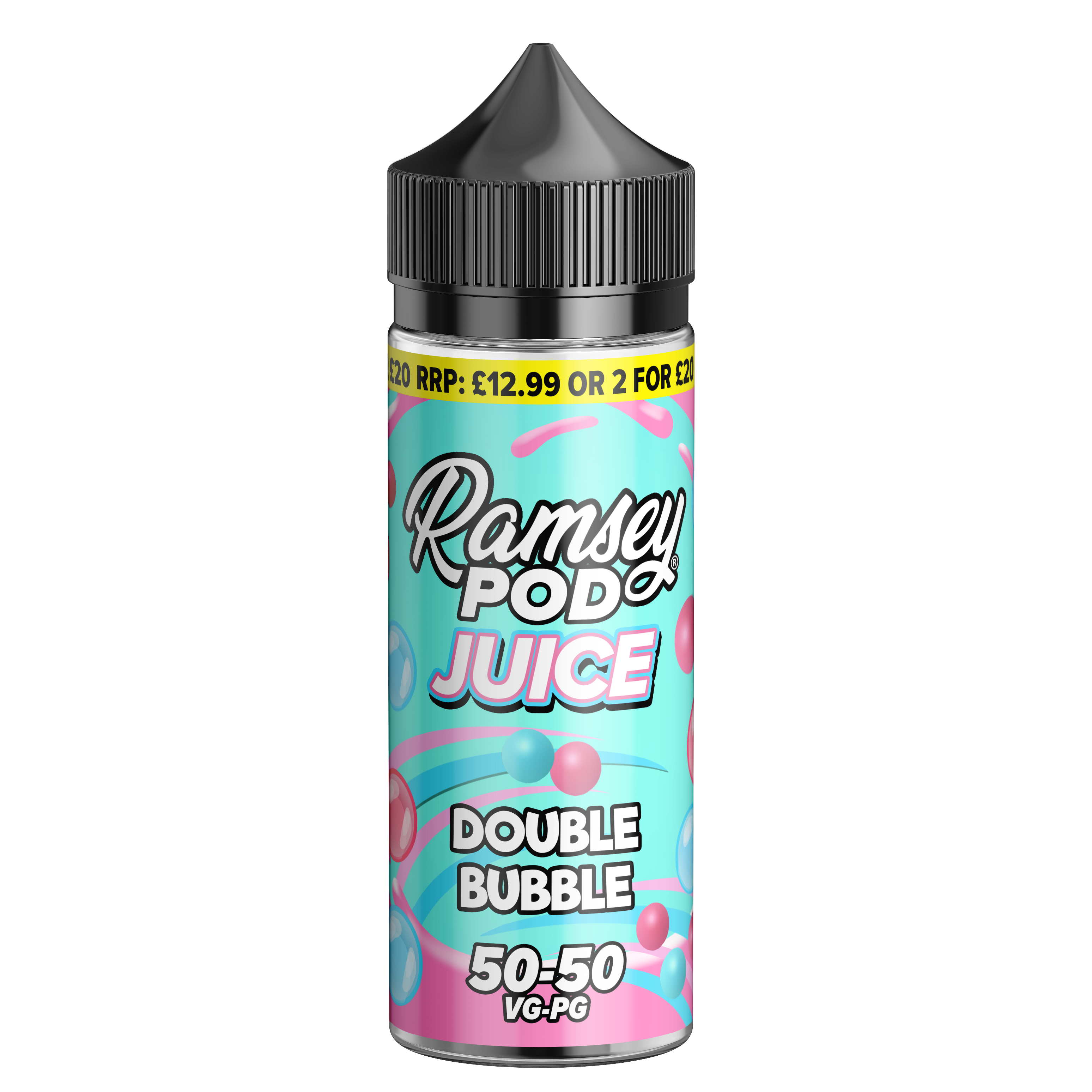 Ramsey Pod Juice Double Bubble 0mg 100ml Short Fill E-Liquid - Non Price Marked