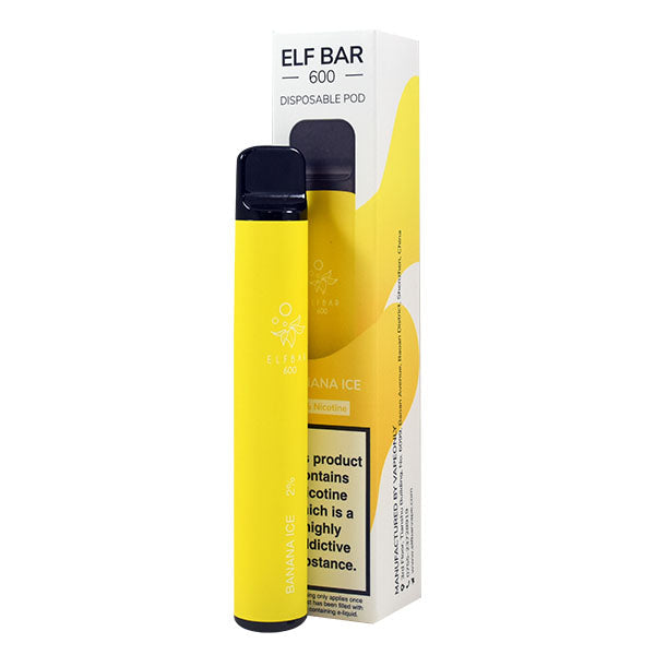 Elf Bar 600 Disposable Pod Device 20mg - Banana Ice