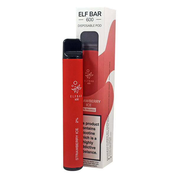 Elf Bar 600 Disposable Pod Device 20mg - Strawberry Ice