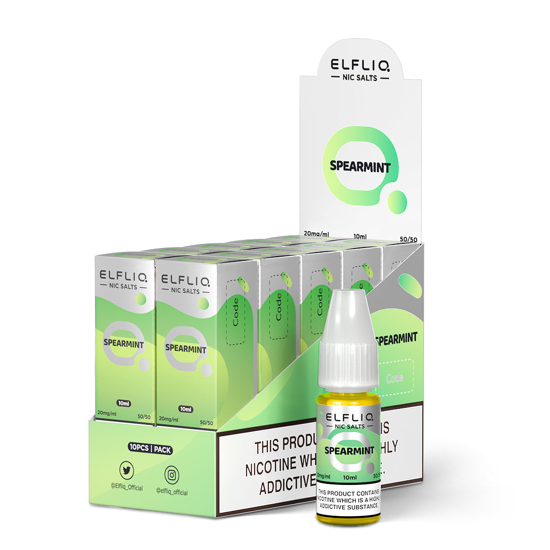 ELFLIQ Official Elf Bar Nic Salt 10ml Spearmint 20mg