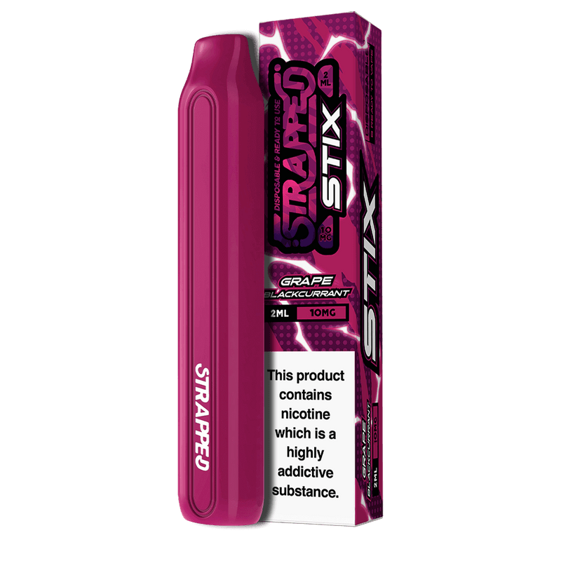 Strapped Stix Disposable Vape Device - Grape Blackcurrant