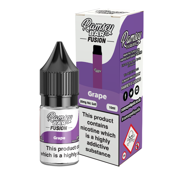 Ramsey Bar Fusion Grape 10ml Nic Salt