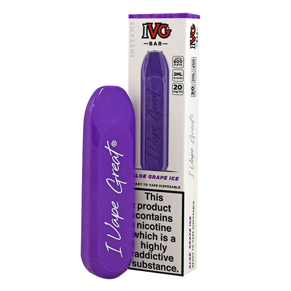 IVG Bar Aloe Grape Ice Disposable Pod Device