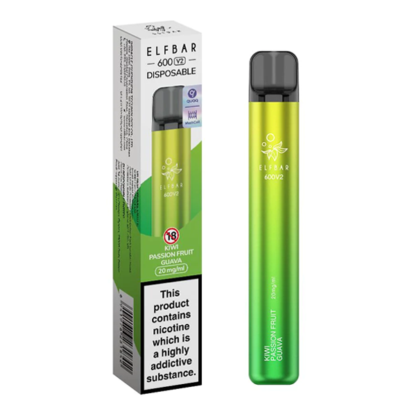 Elf Bar 600 V2 Disposable Vape 20mg - Kiwi Passionfruit Guava