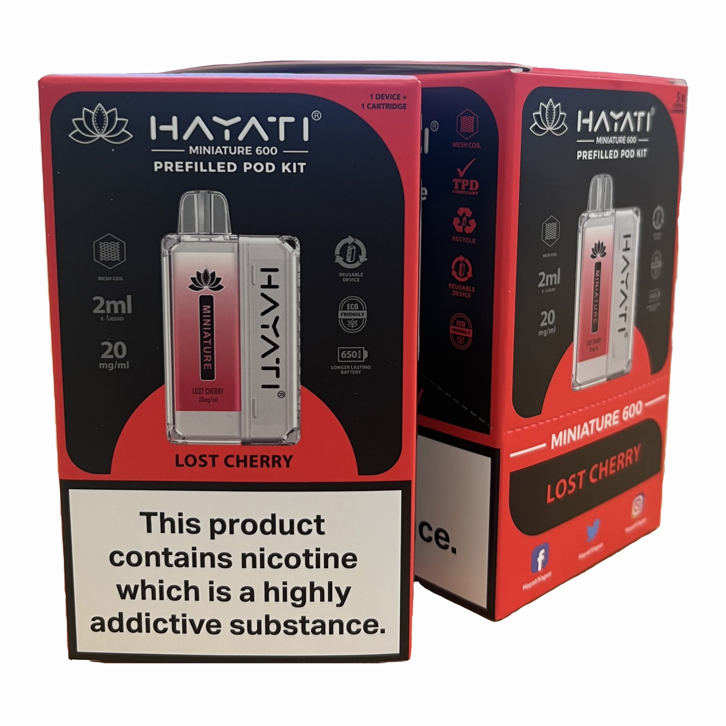 Hayati Miniature 600 Pod Kit Battery & Pod (Pack of 5)