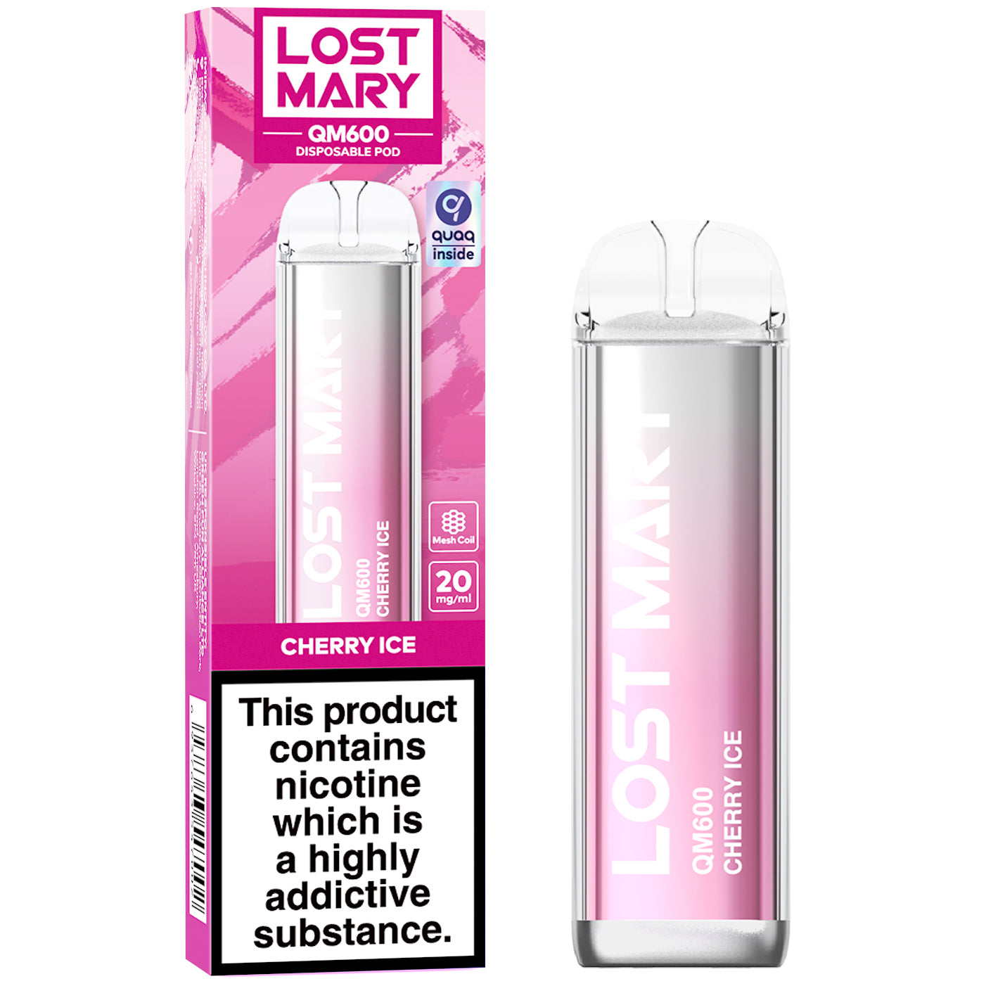 Lost Mary QM600 Disposable Vape Device - Cherry Ice