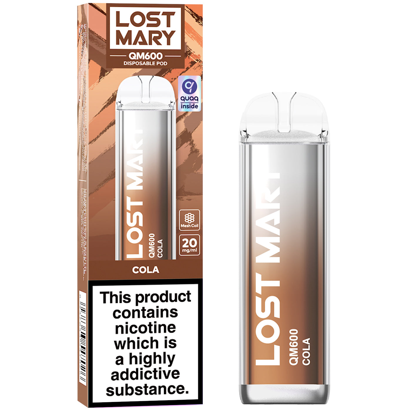 Lost Mary QM600 Disposable Vape Device - Cola