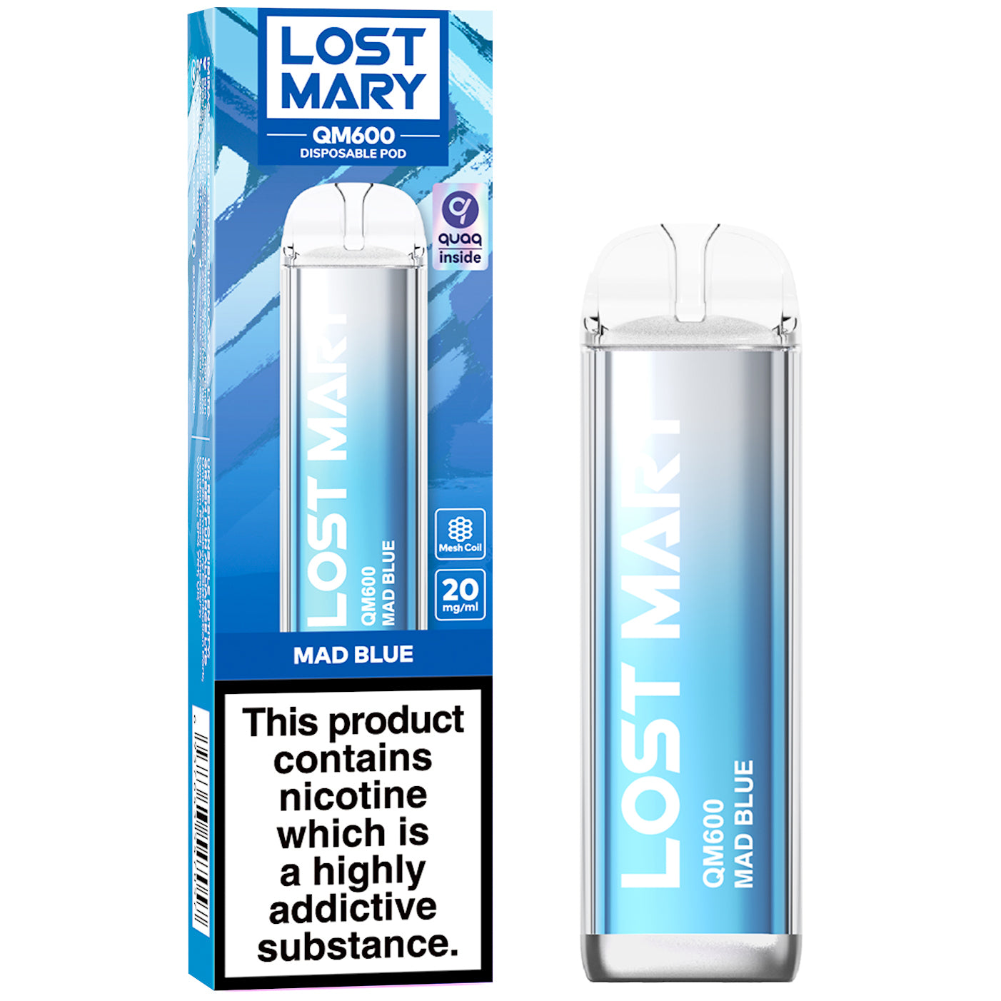 Lost Mary QM600 Disposable Vape Device - Mad Blue